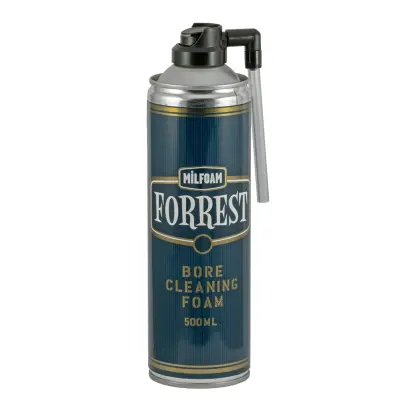 Netoxický pěnový čistič hlavně ve spreji s aplikátorem. Milfoam Forrest Bore Cleaning Foam 500ml. Vyrobeno v UK, firma Milfoam.