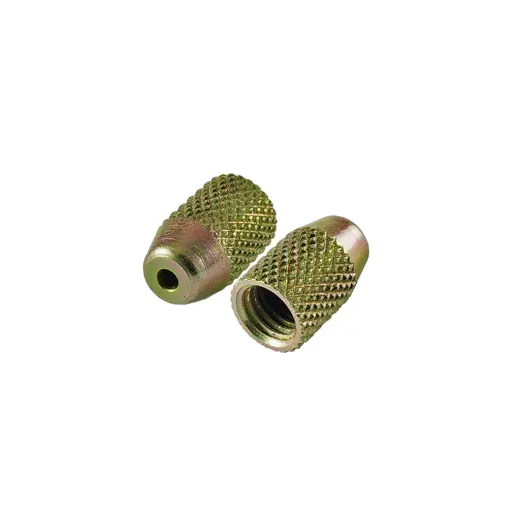 Dillon Knurled Primer Retaining Pin Cap Šroubovací krytka odzápalkovací jehly. Náhradní díl pro odzápalkovací matrici přebíjecího lisu Dillon Square Deal B. Decap Pin Nut #13429.