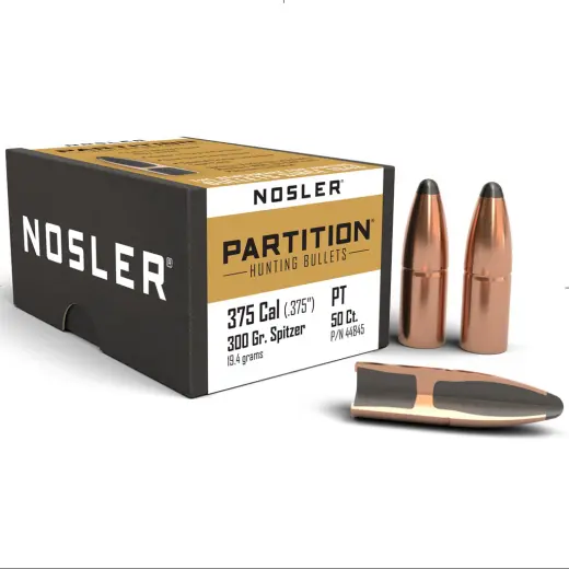 Střely Nosler Partition .375 cal, dia .375, 300grs Střela Nosler Partition .375 cal, dia .375, 300grs (19,4g). SKU: 44845