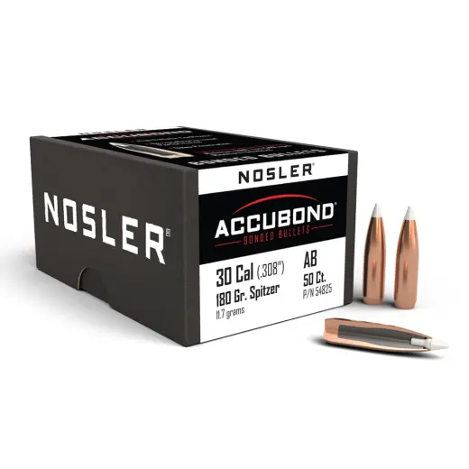 Střela Nosler AccuBond .30 cal, dia .308, 180grs (11,7g). SKU: 54825