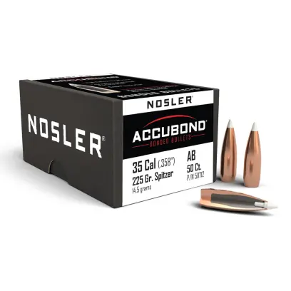 Střely Nosler AccuBond .35 cal, dia .358, 225grs Střela Nosler AccuBond .35 cal, dia .358, 225grs (14,5g). SKU: 50712