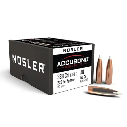 Střela Nosler AccuBond .338 cal, dia .338, 225grs (14,6g). SKU: 54357