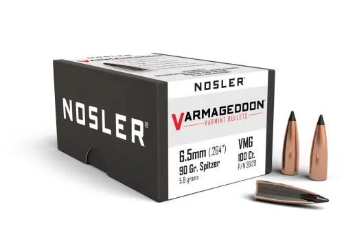 Střela Nosler Varmageddon FB Tipped 6,5mm, dia .264, 90grs (5,8g). SKU: 26129