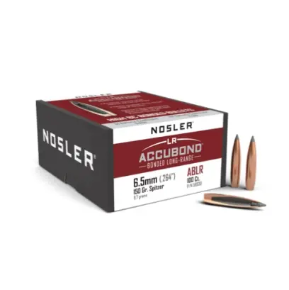 Střela Nosler AccuBond Long Range (AB-LR) 6.5mm, dia .264, 150grs (9,7g). SKU: 58930