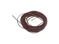 Round leather, brown, 6 mm